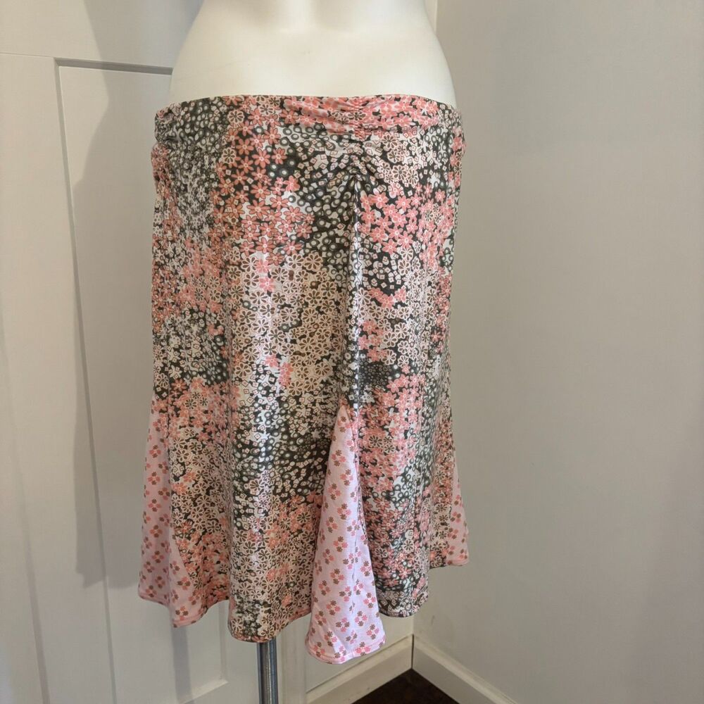 Y2K Personal Identity size Large Pink Patchwork Floral Flowy Boho Skirt